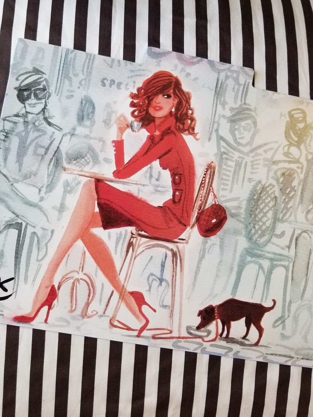 ❗Henri Bendel Illustrator Izak Zenou Cafe Girl File Folder❗